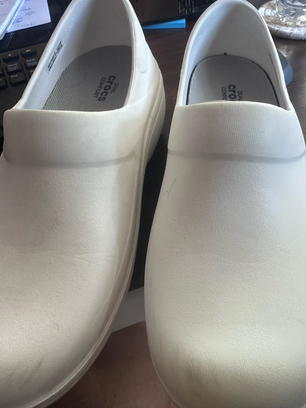 CROCS women’s  White Slip-On Work Loafers size 8